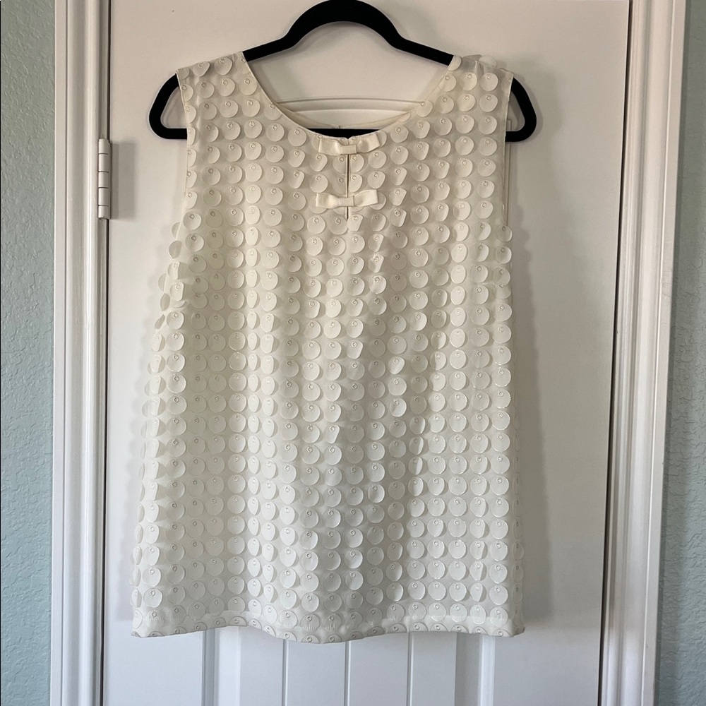 Talbots dressy/work sleeveless textured top XL